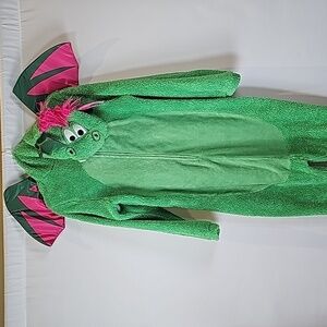 Briefly Stated Green Dragon Footless Pajama One Piece Loungewear Adult Small